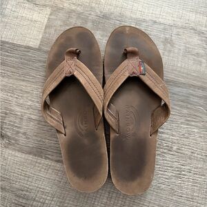 Rainbow Tan Leather Sandals size XL (8.5-9.5)